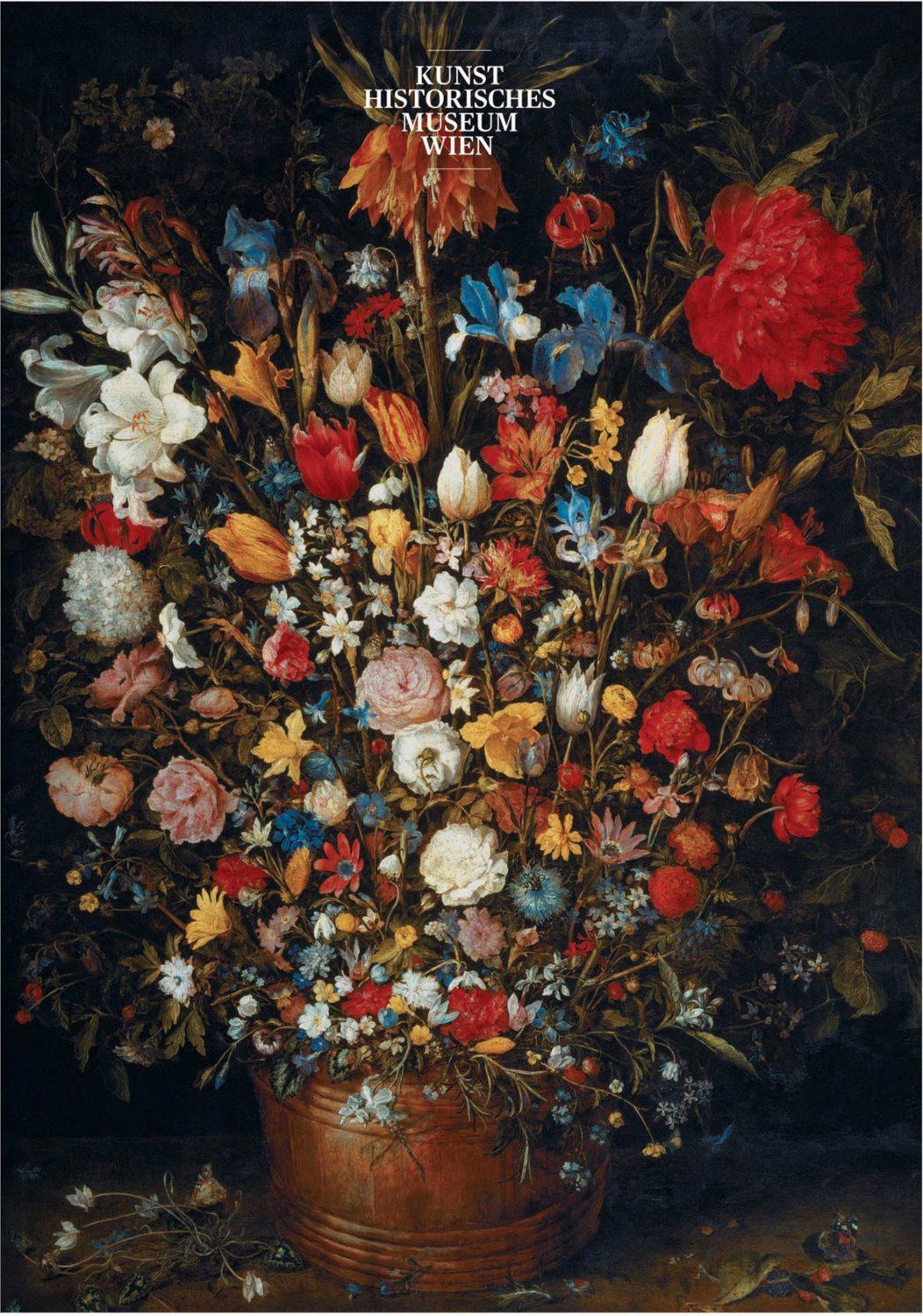 Puzzle Jan Brueghel: Flowers in a Wooden vessel 1000