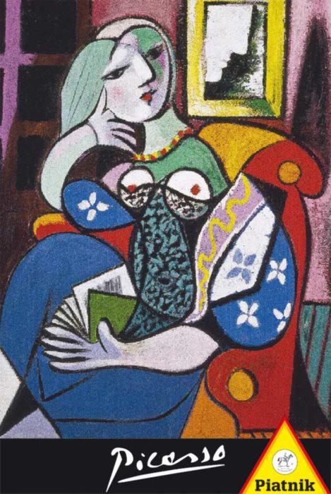 Puzzle Picasso: Woman with a book