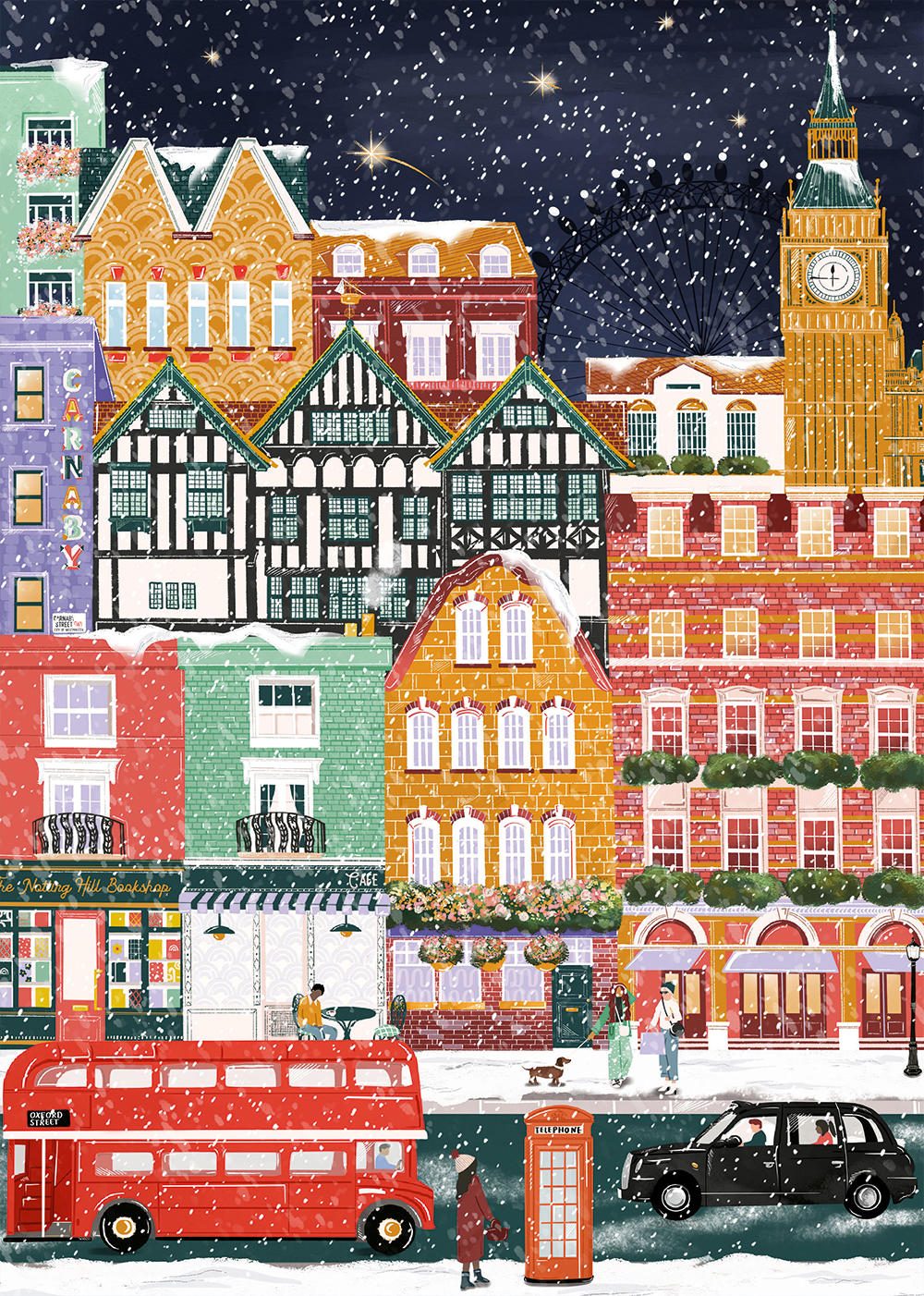 Puzzle Londen met Kerstmis