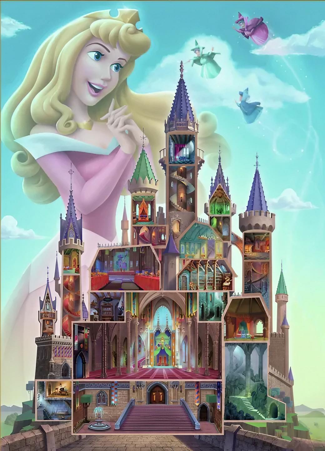 Puzzle Kolekcia Disney hrady: Spiaca krásavica