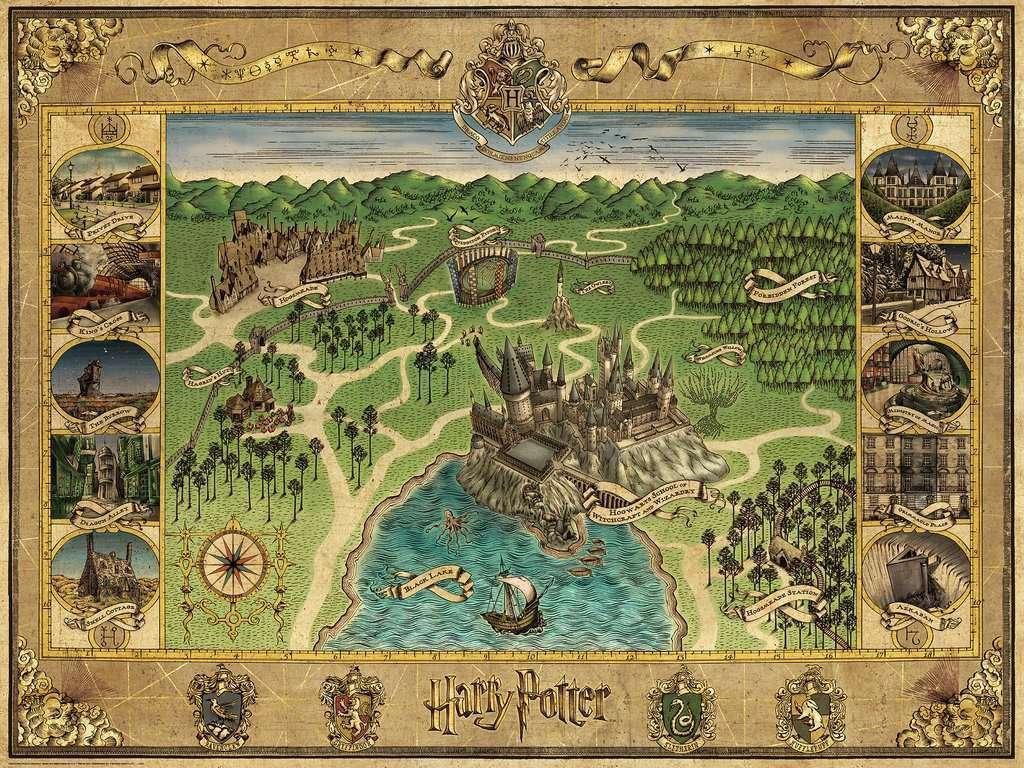 Puzzle Harry Potter - Mapa Bradavic