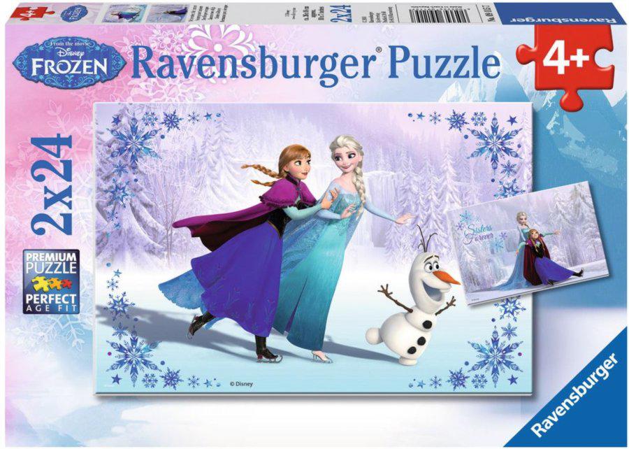 Puzzle 2x24 Frozen: sestry na ľade