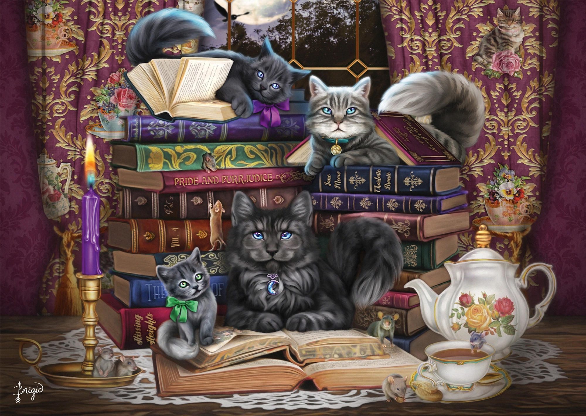 Puzzle Brigid Ashwood: Koty z opowieści 1000