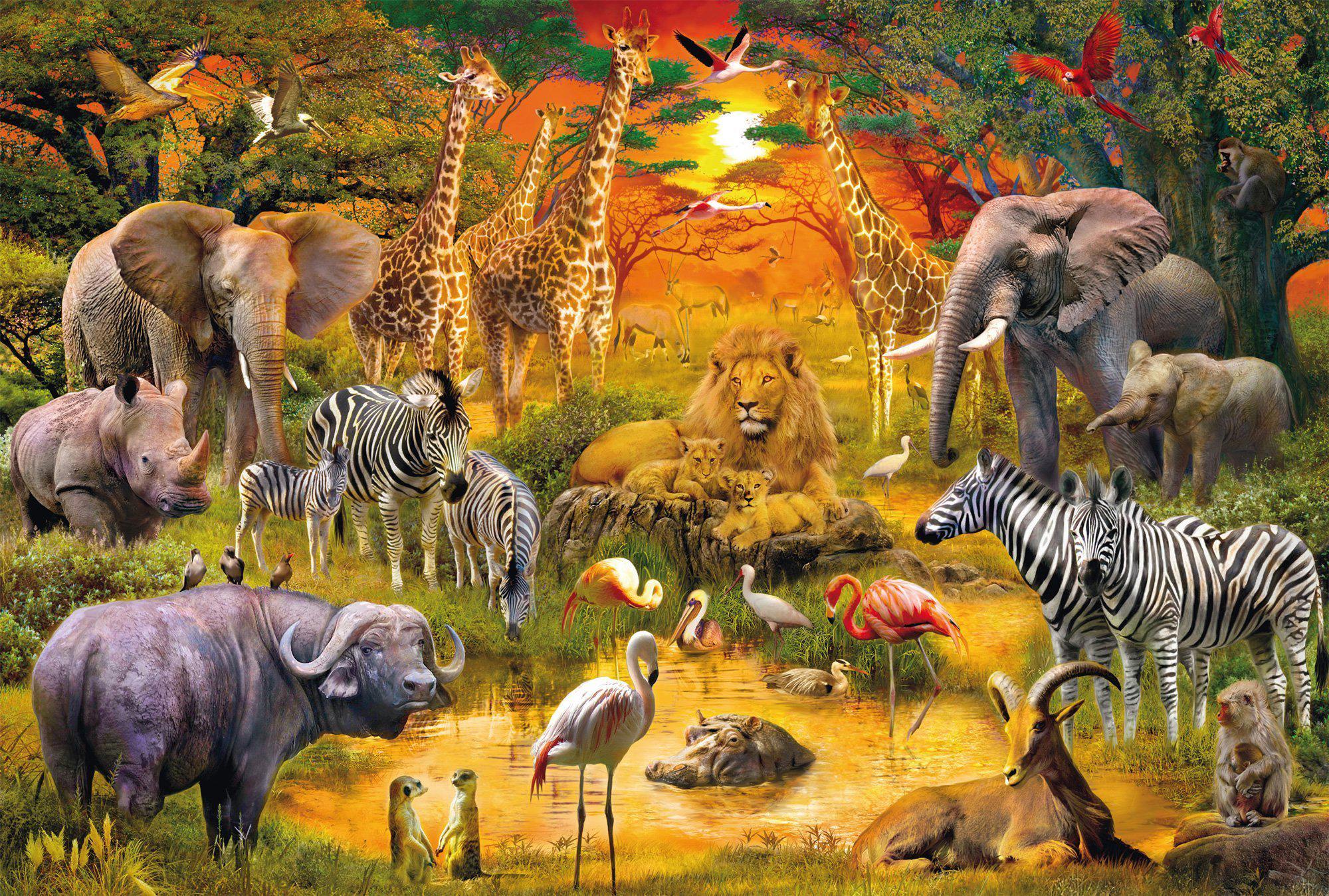 Puzzle Africká zvířata 150