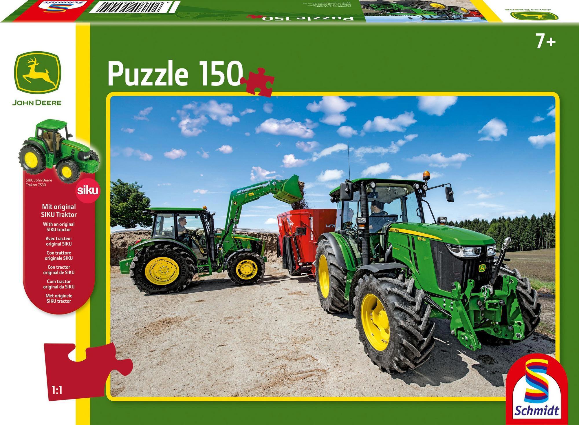 Puzzle John Deere Traktory 5M + model SIKU