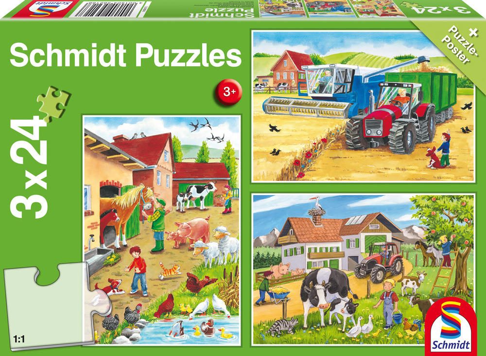 Puzzle 3x24 Auf dem Bauernhof