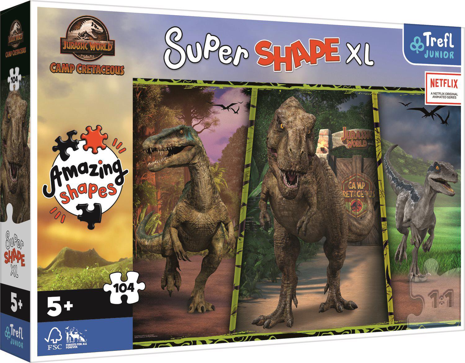 Puzzle Colorful Dinosaurs 104XL