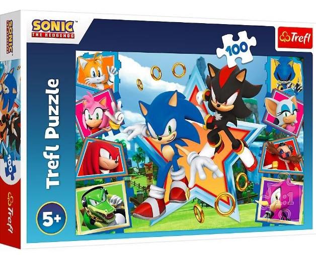 Puzzle 2x100 Sonic prime - neon, 100 pieces