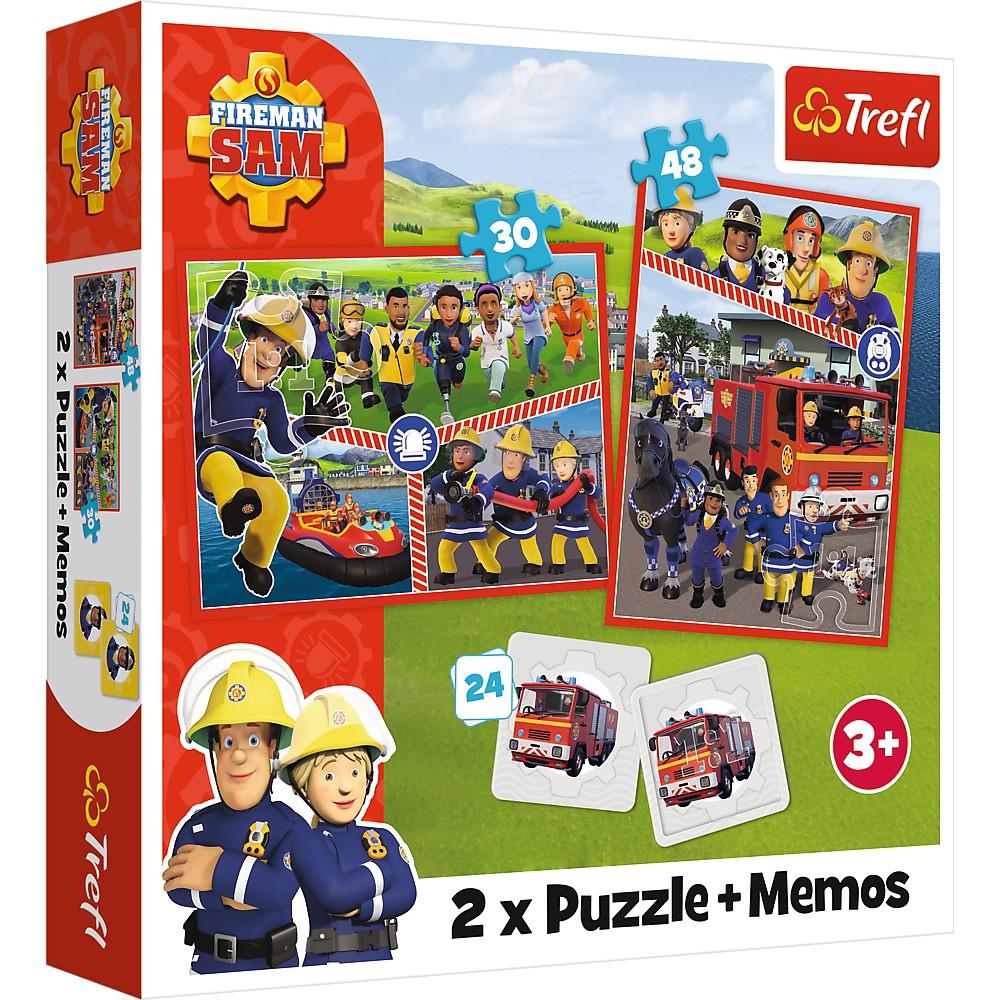 Puzzle 2v1 Puzzle a pexeso Požiarnik Sam