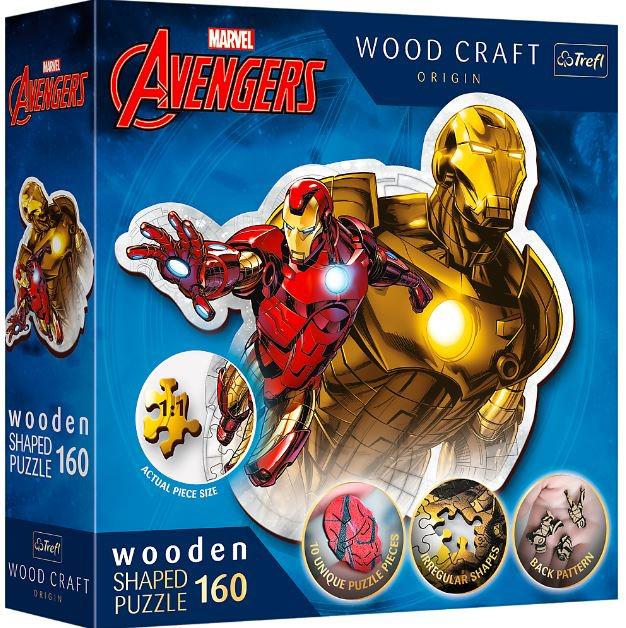 Puzzle Obrysové puzzle: Statočný Iron Man - drevené