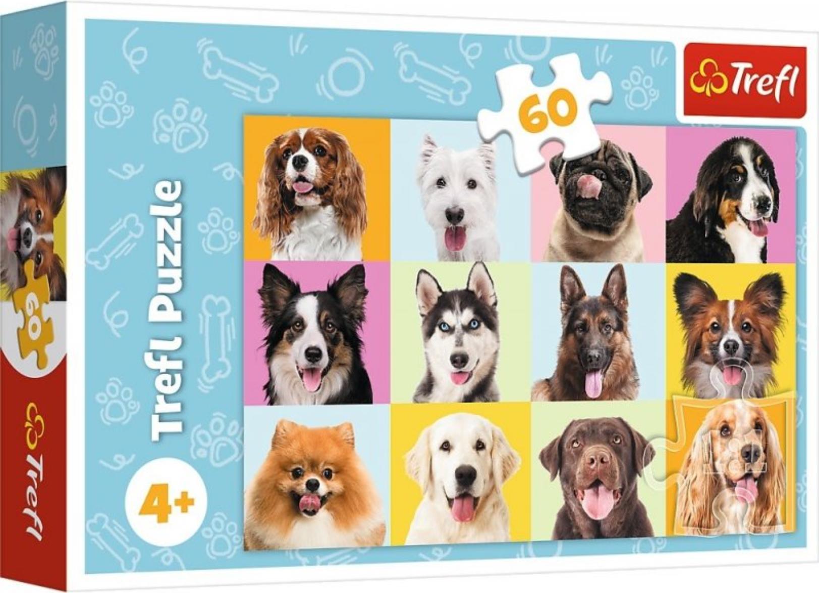 Puzzle Câini drăguți 60 dielikov