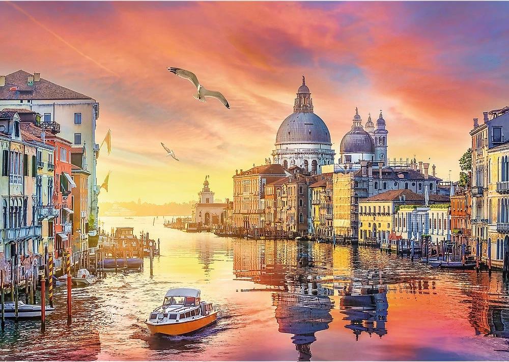 Puzzle Atardecer Romántico: Venecia, Italia