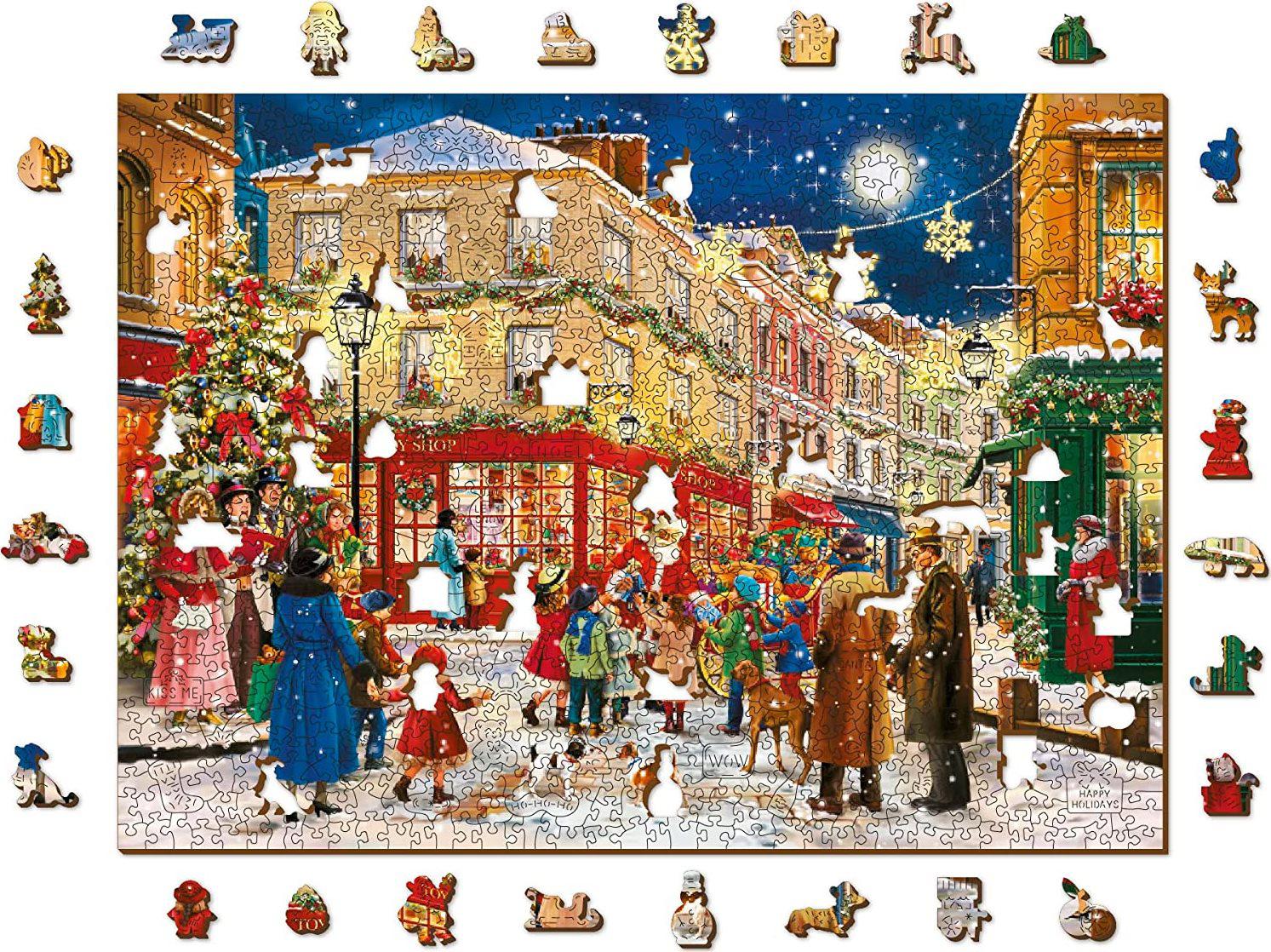 Puzzle Vánoční večer 1010 dřevěný