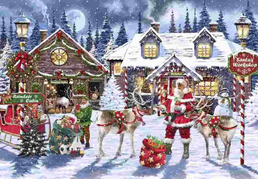 Puzzle Santa at work