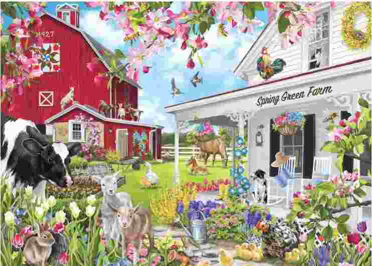 Puzzle Jarná zelená farma