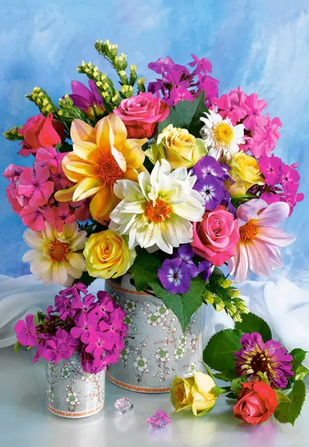 Puzzle Buchet de flori, 1 500 Număr piese