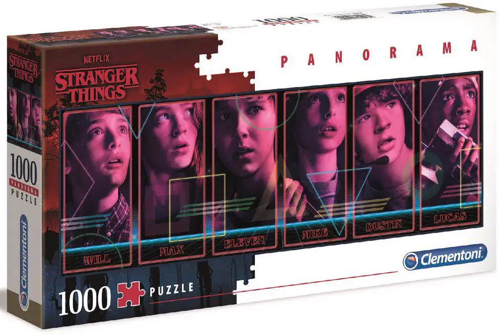 CLEMENTONI Puzzle 1000 Piezas Compact Stranger Things 5 – Imagen Atractiva, Calidad Italiana, Medidas 70x50 Cm, Regalo Para Adultos Fans