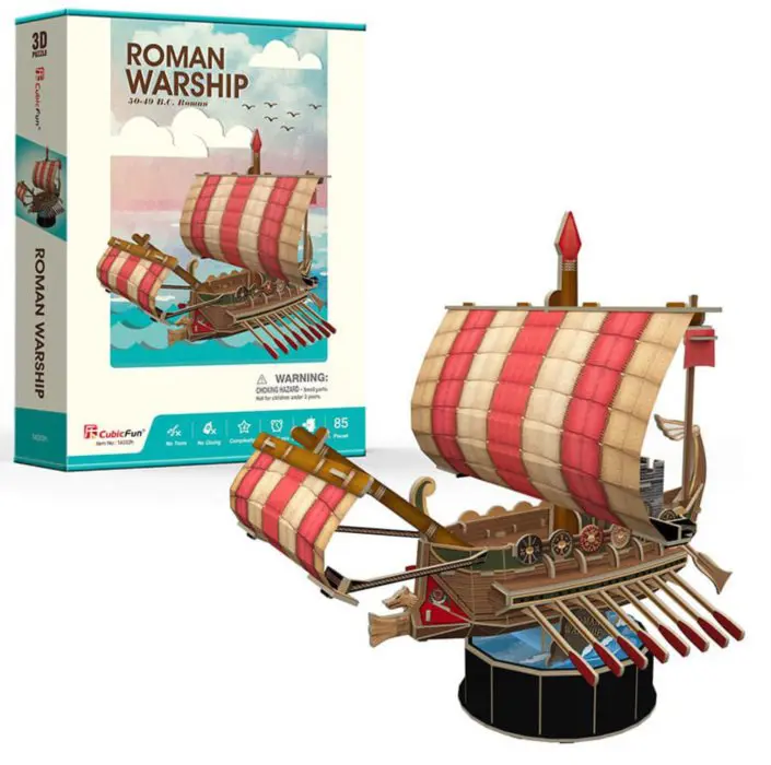 Roman Warship 船の模型 Amazon.com: Lllunimon 1/50 Caesar Ancient Roman Warship Model