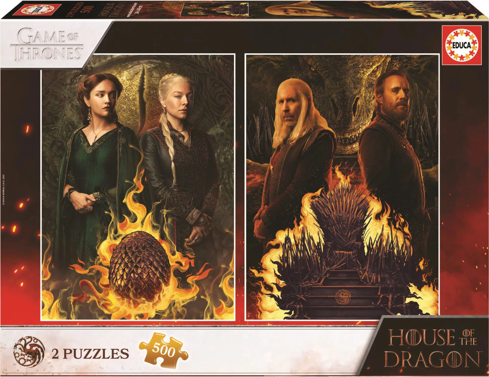 Puzzle 2x500 House of the Dragon, 500 pieces