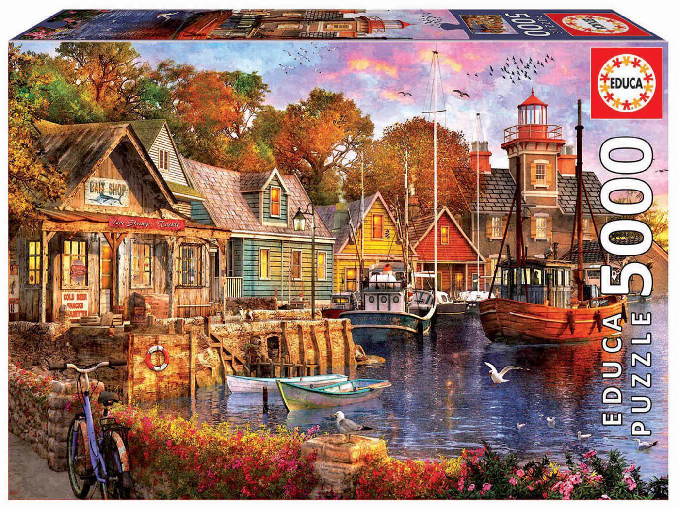Puzzle Sunset in the harbor, 5 000 pieces