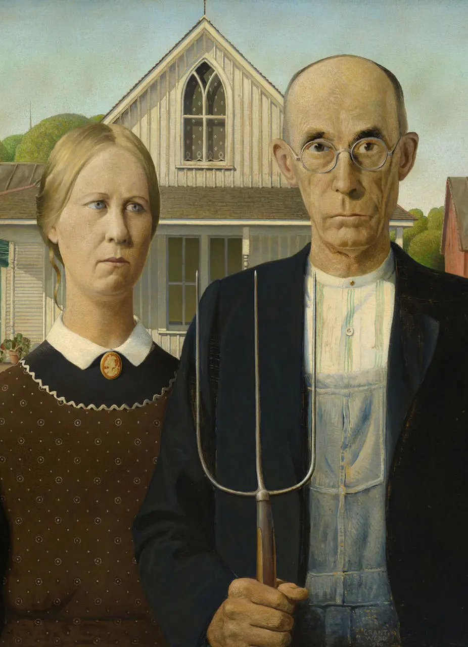 Puzzle Grant Wood – americká gotika
