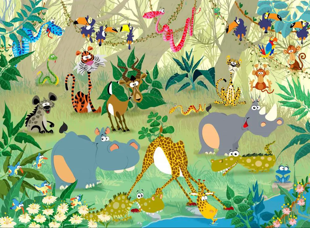 Puzzle François Ruyer: Jungle 2000 buc, 2 000 Număr piese
