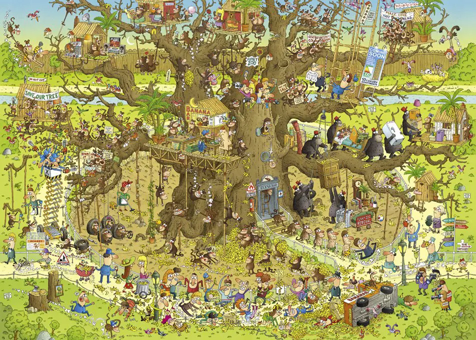 Puzzle Degano: Funky Zoo: Monkey Habitat