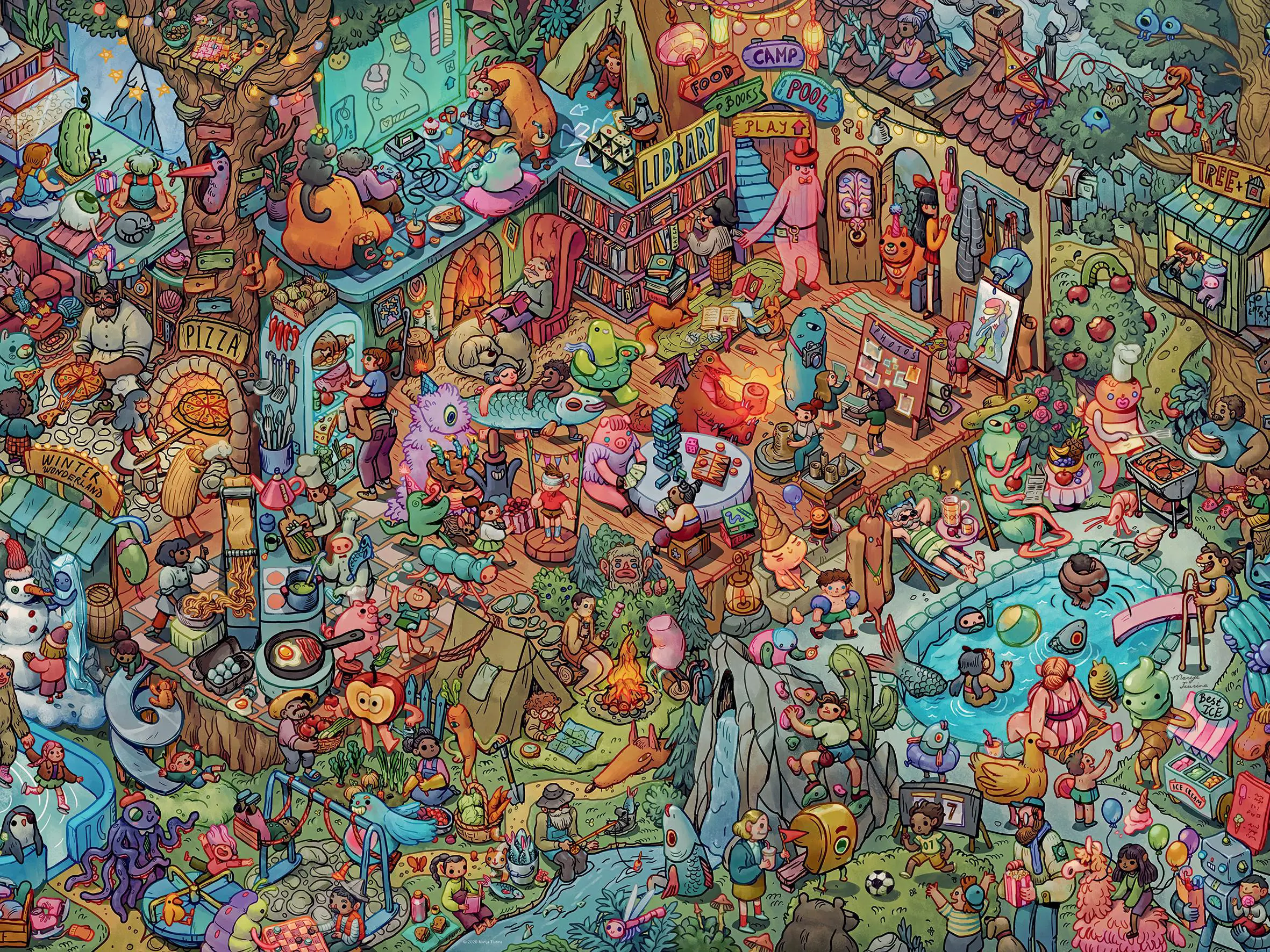 Puzzle Distracție cu prietenii