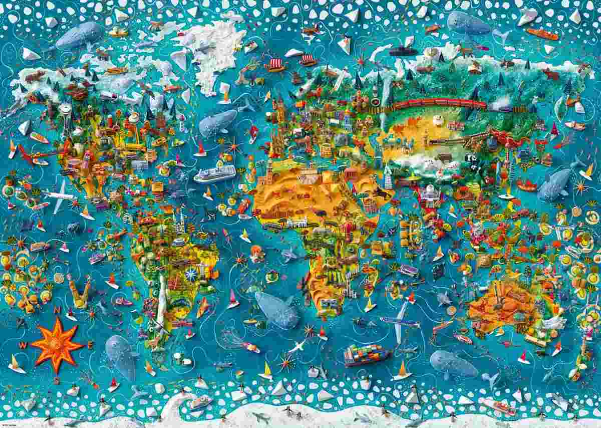 Puzzle Lumea în miniatură 2000 de piese, 2 000 Număr piese