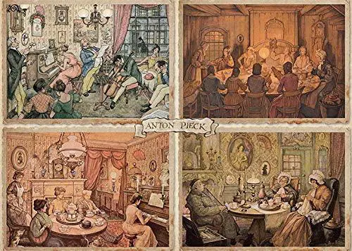 Puzzle Anton Pieck: Vstup do obývačky