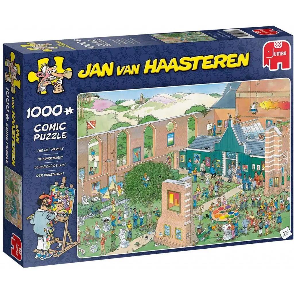 Puzzle Jan van Haasteren: Trh s umením
