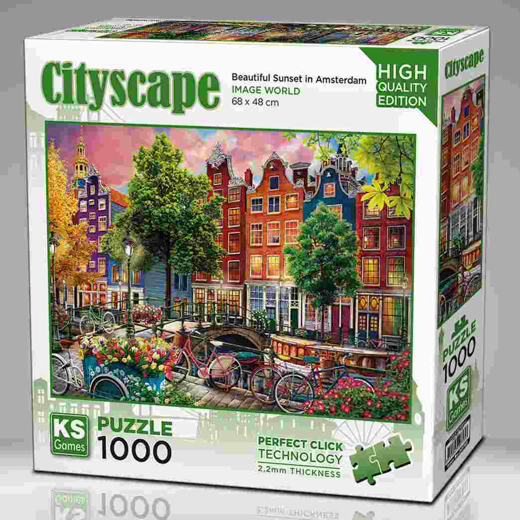 Puzzle Beautiful Sunset In Amsterdam