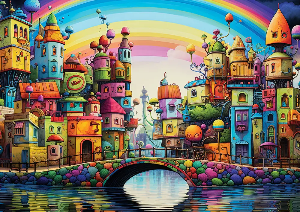 Puzzle Dúhové mesto