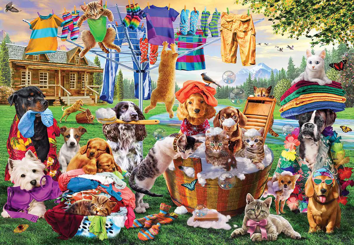 Puzzle Dan za pranje rublja Rascals