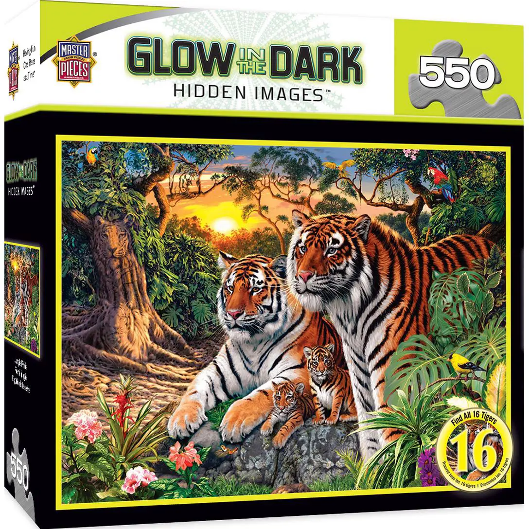 Puzzle Glow in the Dark: Jungle Pride, 550 pieces