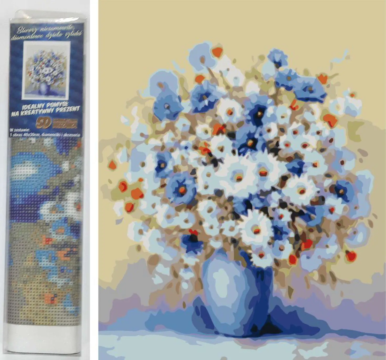 Puzzle Diamantový obraz: Lúčna kytica 30x40cm