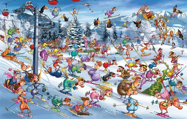 Puzzle Ruyer: Christmas skiing