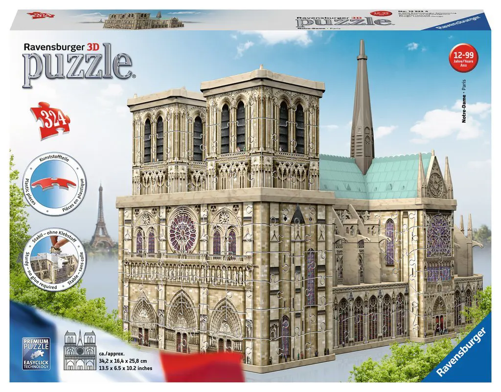 Puzzle Katedrala Notre-Dame, Pariz 3D
