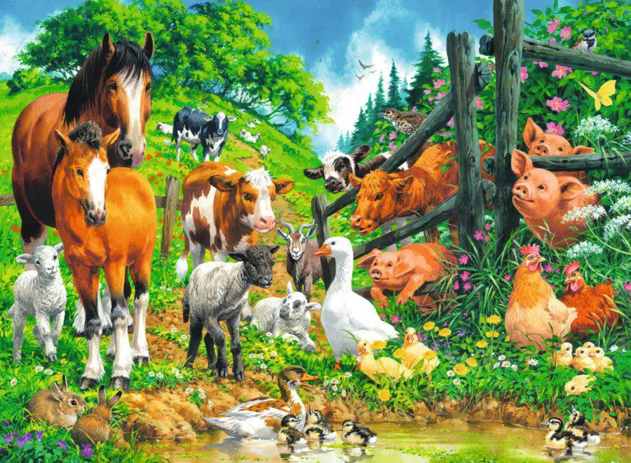 Puzzle Animals Get Together