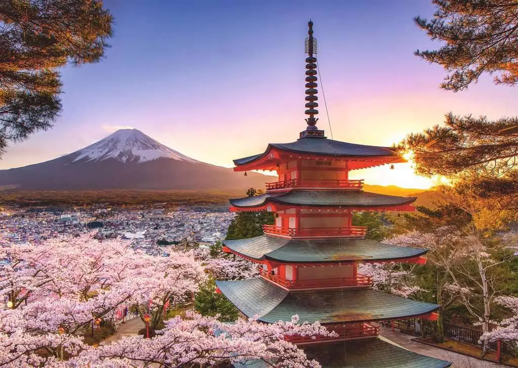 Puzzle Čerešňový kvet v Japonsku
