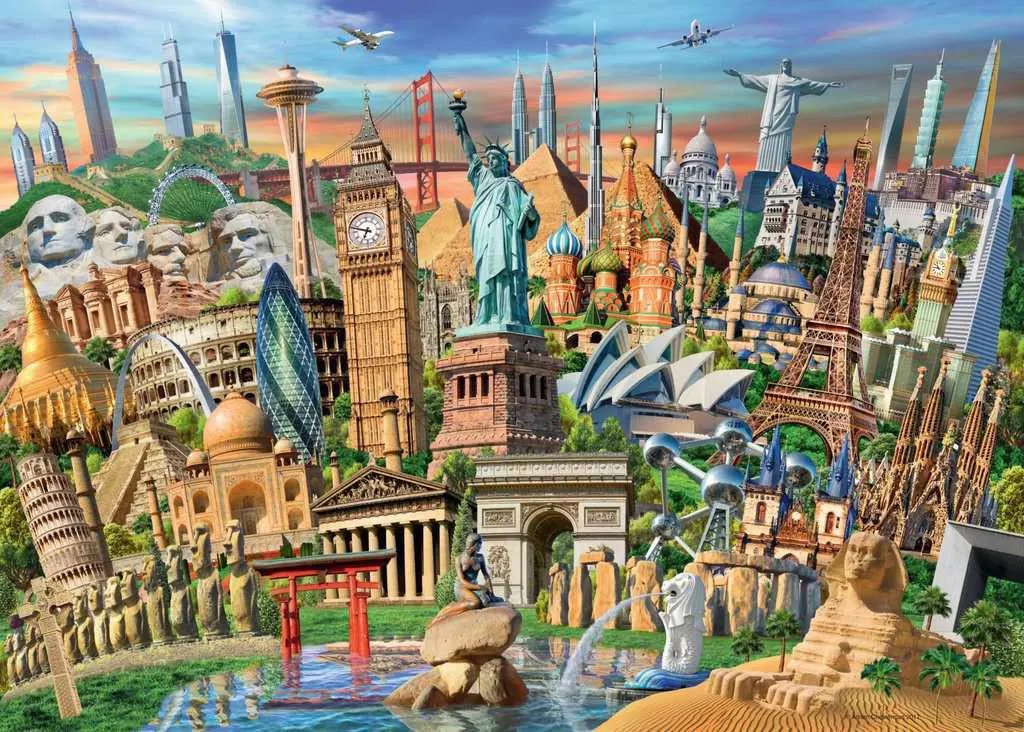 Puzzle Monuments of the world, 1 000 pieces