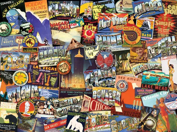 トレインスポッティング　パズル　1000ピース Puzzle Road Trip USA, 1 000 pieces