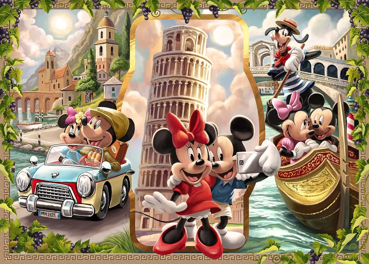Puzzle Dovolenka Mickey a Minnie