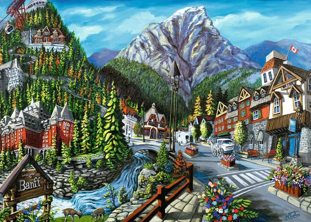 Puzzle Üdvözöljük Banffban, Kanada