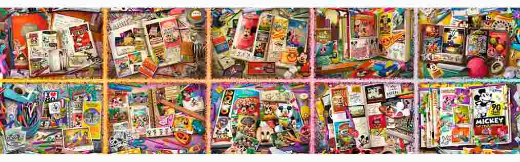 Puzzle Mickey Mouse počas rokov