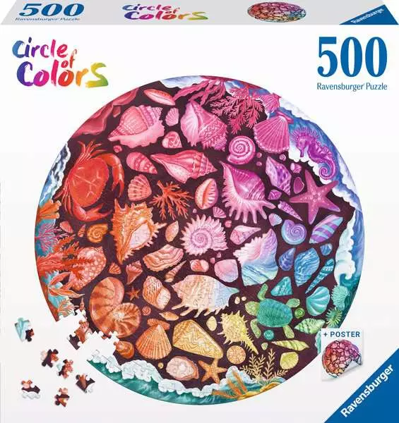 Puzzle Koło kolorów: muszle