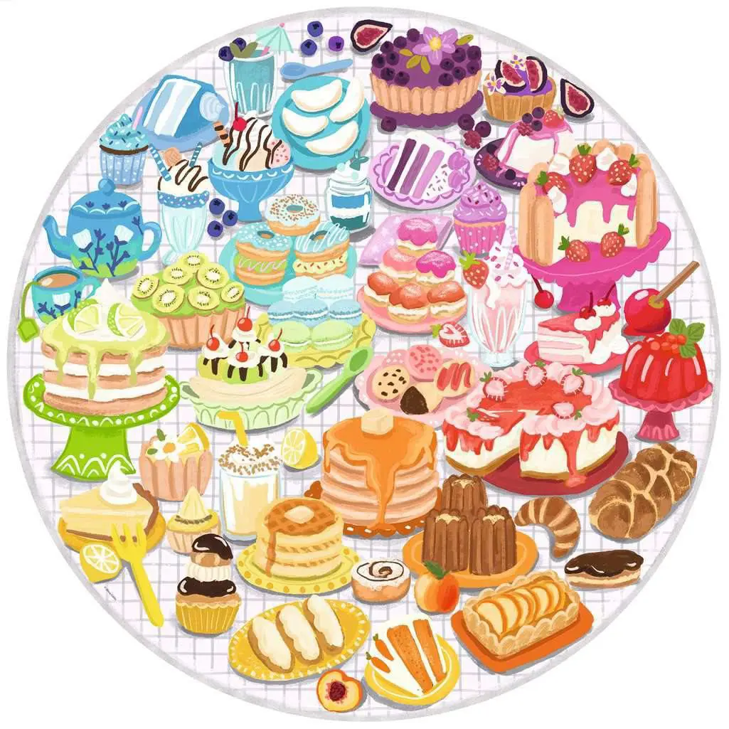 Puzzle Desserts - round