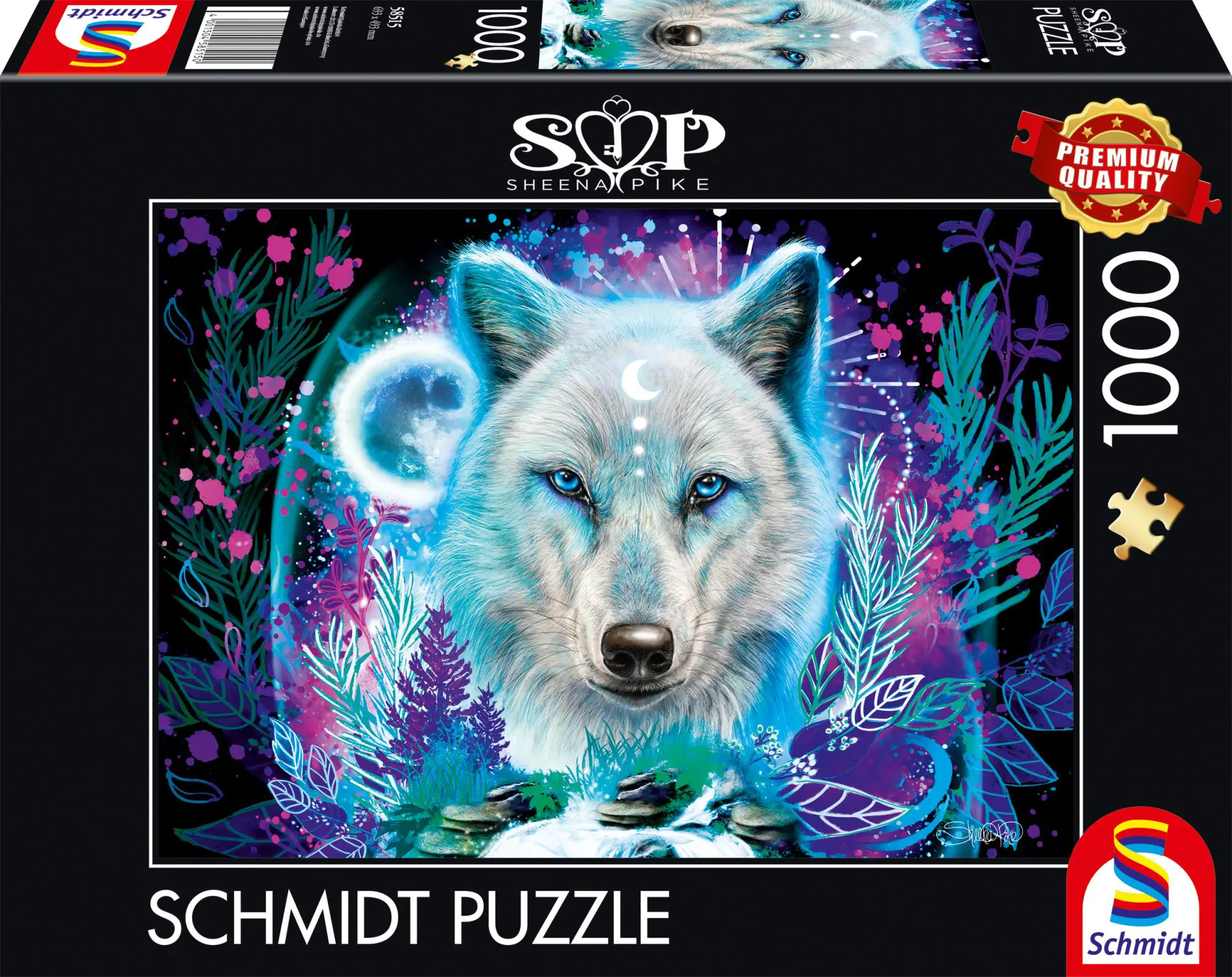 Puzzle Sheena Pike: Neon Arctic Wolf, 1 000 pieces