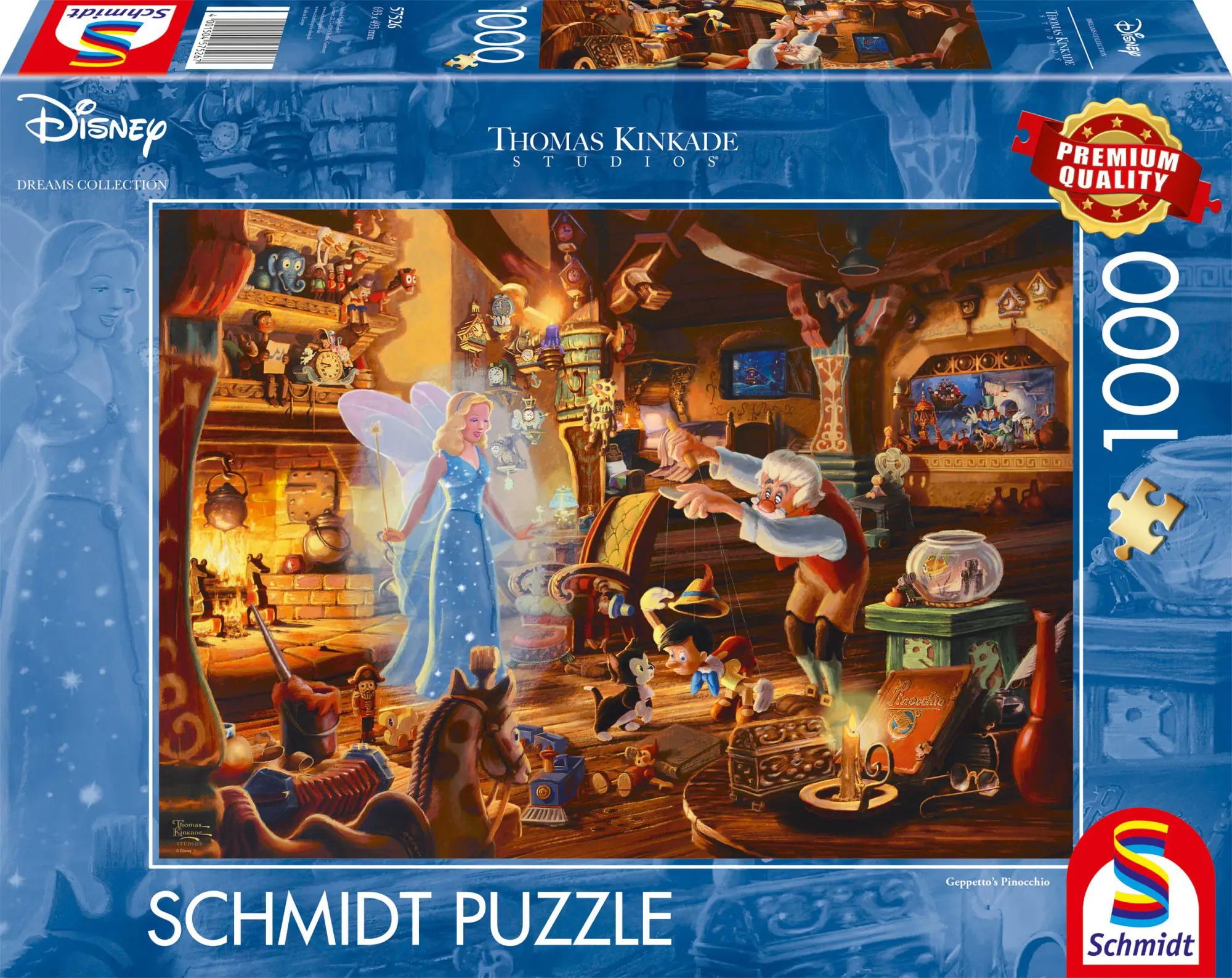 Puzzle Thomas Kinkade: Disney: Pinocchio, 1 000 pieces Puzzle Thomas Kinkade: Disney: Pinocchio, 1 000 pieces