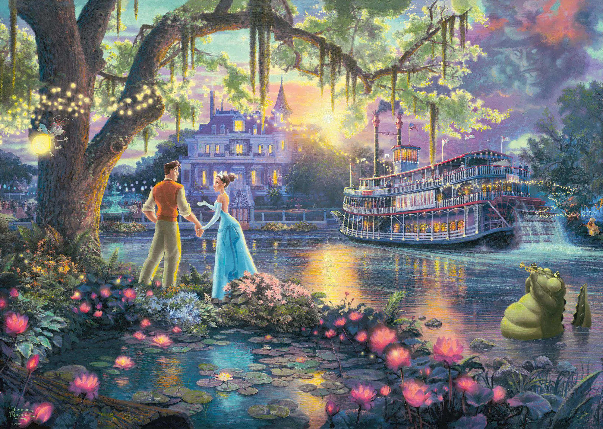 Puzzle Thomas Kinkade: Disney: Princezná a žaba